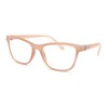SA106 Womens Horn Rim Rectangular Bi-focal Reading Glasses +2.75 Beige