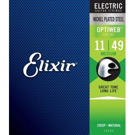 Leica Elixir Strings 19102 Coated Nickel Electric Guitar Strings, Medium (.011-.049)