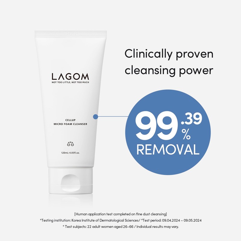 LAGOM Cellup Micro Foam Cleanser, Hydrating Deep Cleansing Face Wash,
