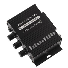 Car Amplifier,Stereo Amplifier 12V Portable Clear Sound Quality Mini Amplifier for Car Motorbike Home (AK270)