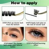 KEYYOU Lash Clusters 96pcs Individual Lashes Y01 D Curl 8-18MIX