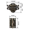 QWORK® 4 Sets Retro Hasps Latch Decorative Wood Jewelry Latch