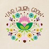 CafePress Live Laugh Grow Bouquet Tote Bag Reusable Natural Beige