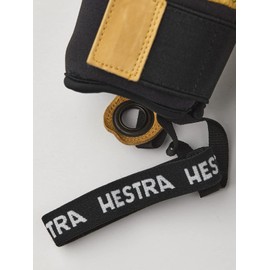 Hestra Unisex Army Leather Ascent 5 Finger Lined Glove for Mountaineering & Cold Weather - Black/Light Brown - 10