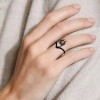 Dtup Anillo Malefica Elegante Oro Negro Corazon Gotico Dtup®