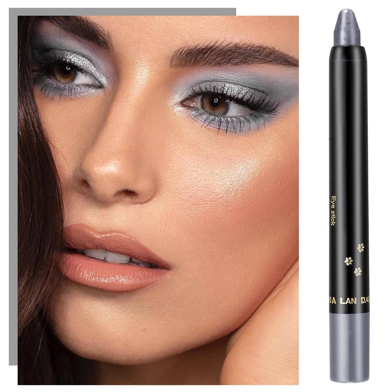 Jutqut Eyeshadow Pen, Glitter Metallic Eyeshadow Shimmer Eyeliner Stick, Durable