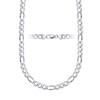 PORI JEWELERS 925 Sterling Silver 7.5mm Figaro Chain Necklace 22-Inch,