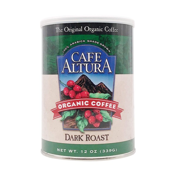 Cafe Altura Organic Ground Coffee, Dark Roast, 12 Ounce