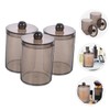 CAXUSD Cotton Swab Containers Lid 3pc Cotton Pad Dispenser Compact