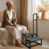 2-Step Stool with Handle for Elderly, Heavy Duty Non-Slip Step