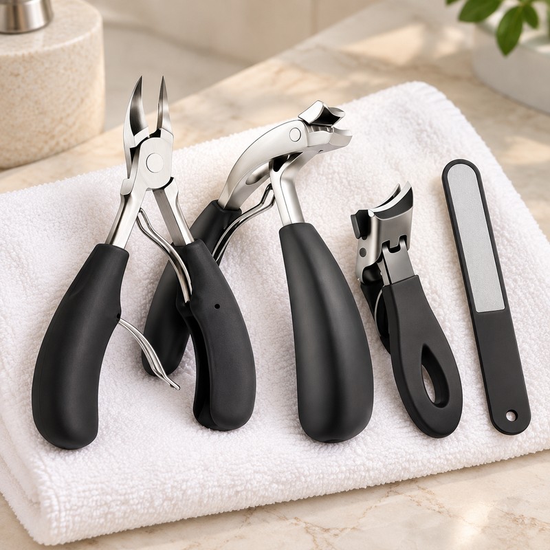 Heavy Duty Stainless Steel Nail Clipper Set – 4-Piece Thick