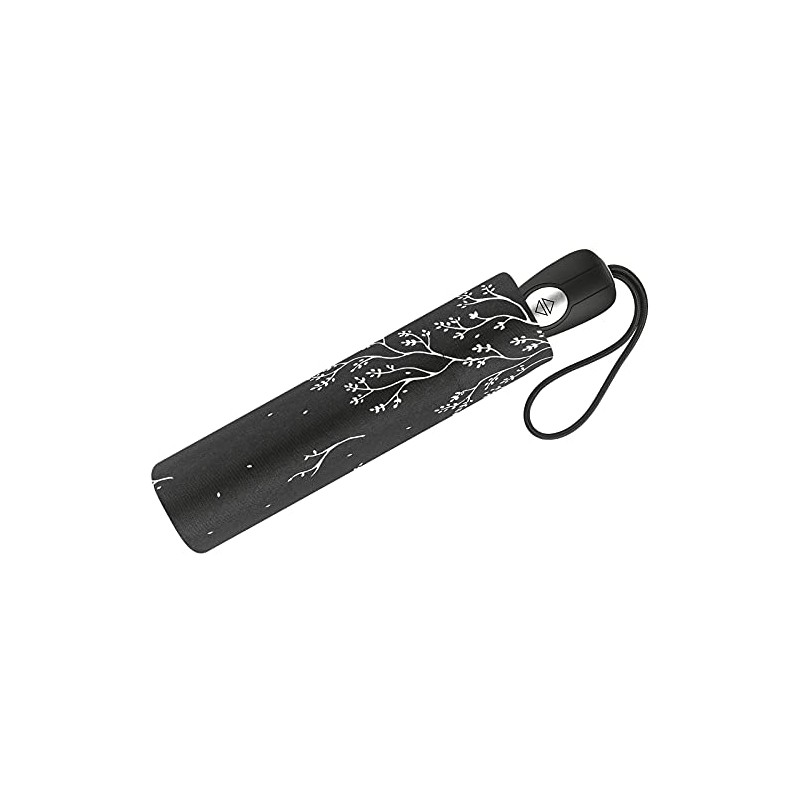 Pierre Gardin Easymatic Light Provence Pocket Umbrella, black, Traditional