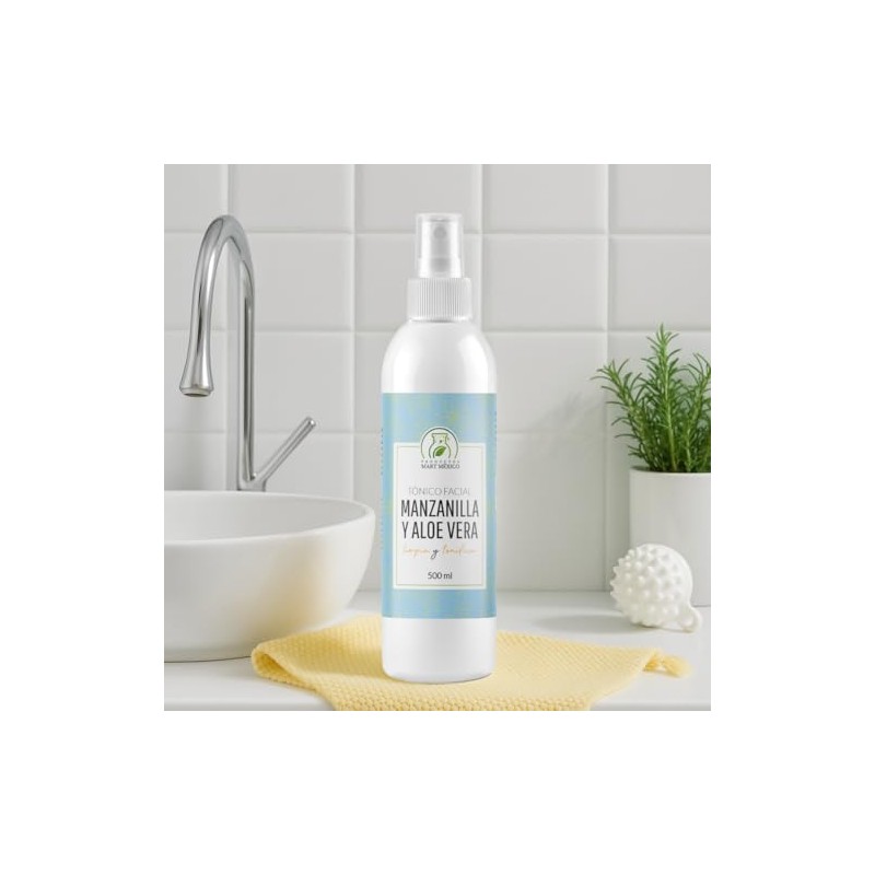 Tónico Facial Hidratante De Manzanilla Con Aloe Vera 500 Ml