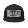 RIVEMUG NG Support Blue Collar Flat Bill Embroidered Trucker Hat