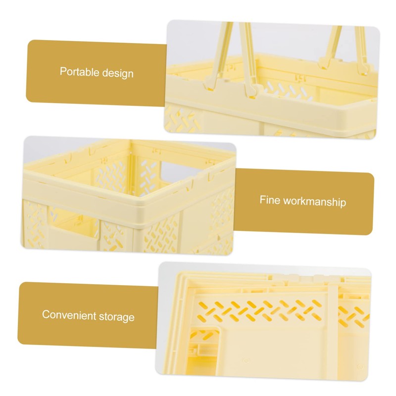 COLLBATH Collapsible Storage Bin for Home Organization Multifunctional Snack Basket