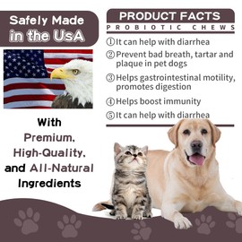 BestBuddy Probiotic Chews for Dogs and Cats, Chicken & Bacon Flavors – Digestive & Gut Health Support – 225g – 100% Natural, Pet-Safe, Supports Healthy Digestion, Immunity, and Skin Health (Chicken)