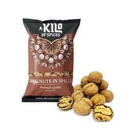 A Kilo of Spices | Walnuts in their Shell 500g | Whole Walnuts | Raw Nuts in Shell | Premium Quality Walnuts | Perfect Squirrel Food | Ideal for a Healthy and Nutritious Treat
