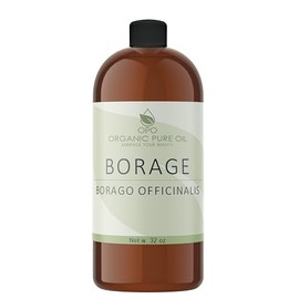 OPO Aceite De Borraja - 946 Ml - Puro, Sin Refinar, Sin Omg, Alto Contenido De Ácido Glicólico, Aceite Portador Natural A Granel Para Hidratar La