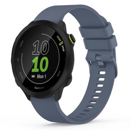 Strap for Garmin Forerunner 245/645 Music,20mm Width Starp for Garmin Forerunner 55/Garmin Vivoactive 3 Music/Venu/Venu sq (Blue Gray)