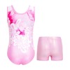 JiAmy Gymnastics Leotards for Girls, 9-10 Years Sparkly Sleeveless Biketards