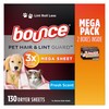 Bounce Pet Hair and Lint Guard Mega Dryer Sheets with