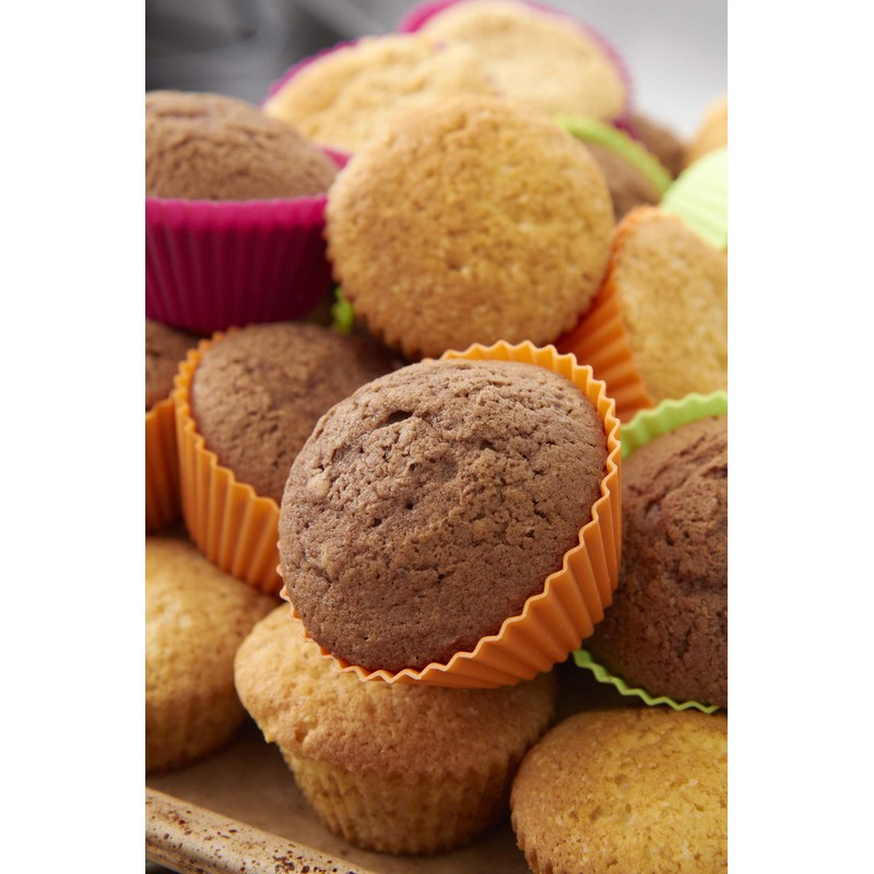 Lékué 200 ml American Muffin Cup, Pack of 6, Assorted
