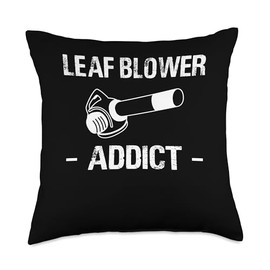 Leaf Blower Addict Autumn Throw Pillow