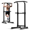 ZENOVA Pull Up Bar Dip Bar Power Tower Workout Dip