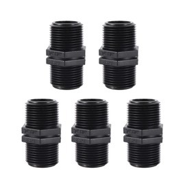 FOGWOWO Pack of 5 3/4" x 3/4" BSP Male Thread Hose Connection Couplings Connector Equal Adapter Irrigation Hose Connector for Garden Hose Systems