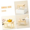 TOYANDONA Mini Dollhouse Wooden Table Dolls Dining Table Mini Dining