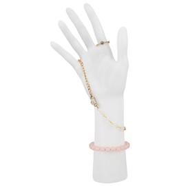 PH PandaHall Ring Bracelet Display Stands, Hand Jewelry Display Holder White Mannequin Hands Smooth Female Hand Model for Jewelry Showcase Stand, Home Store Organization, 2.13x4.69x11.42inch