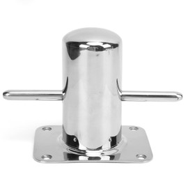 Pissente Single Mooring Bitt, 316 Stainless Steel Boat Bollard Heavy Duty Cross Bollard Cleat Marine Hardware Accessories For Kayak Boat Dock Boat Yacht Mooring Cleat (120MM)
