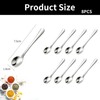 8pcs 7.5cm×1.6cm Tiny Stainless Steel Spoons Set, 304 Steel Mini