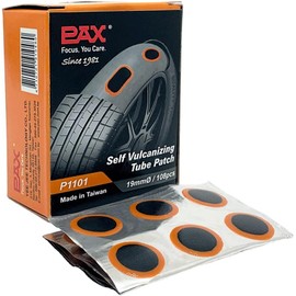 PAX 108 piezas de parches redondos de 19 mmØ para tubos de neumáticos de bicicleta, parches de reparación de neumáticos planos para bicicleta, motocicleta, scooter, BMX, ATV, flotación en río, goma