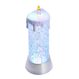 Kurt Adler 9.25-Inch Battery-Operated Color Changing Snowing Candle