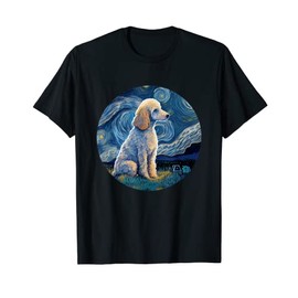 Poodle Starry Night Van Gogh Poodle Mom Dad Owner T-Shirt