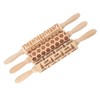 3Pcs Wooden Embossed Rolling Pin Cute Christmas Pattern Engraved Embossing