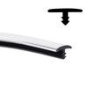 SBWLKJ 1/2"(12mm) Chrome T-Molding Edge Trim 22FT Flexible Polyethylene Center