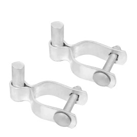 Vivida 2 Pack Chain Link Fence Gate Post Hinge - Galvanized, Nut/Bolt (1-5/8 Inch)