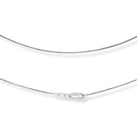CRAFT WIRE 16 Inches 925 Sterling Silver Very Thin 0.7mm Box Chain Necklace Made in ITALY