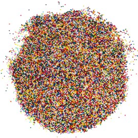 Rainbow Nonpareil Sprinkles - 1.8 Pounds - Non-Pareil Sprinkles for Ice Cream - Bulk Rainbow Sprinkles For Cookies, Cupcakes, Cake Decorating - Mini Round Birthday Sprinkles