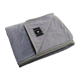 MINPWNP Grounding Blanket – 59x78in Earth Blanket with Baby Fleece & 5% Silver Fiber, Reconnect to Earth’s Energy, Improve Sleep, Reduce Stress – for Home, Office & Travel (Grey)