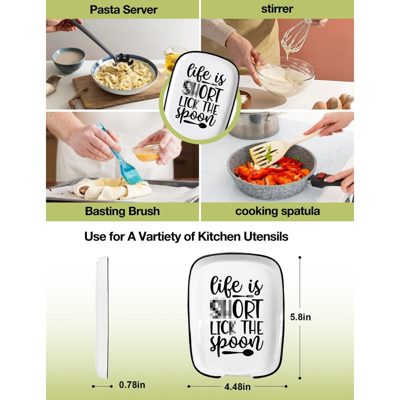 Funny Life Is Short Lick The Spoon Quote Spoon Rest