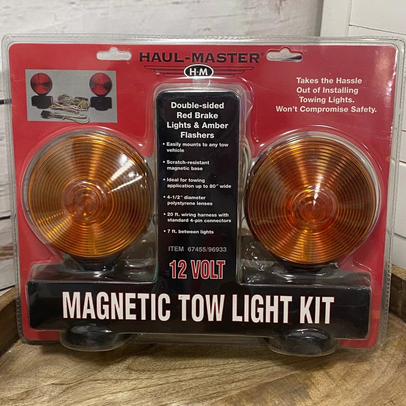 Haul Master Magnetic Tow Light Kit 12V Red Brake Amber