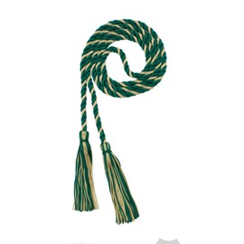 Tassel Depot Graduation Honor Cord - DK Green/OLDGOLD - Every School Color Available - Made in USA
