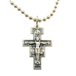 Catholic Jesus Christ on Crucifix San Damiano Cross Travel Protection Auto Rearview Mirror Ornament