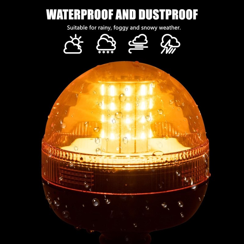 LED Rotating Warning Light 12V 24V Flash Strobe Light with