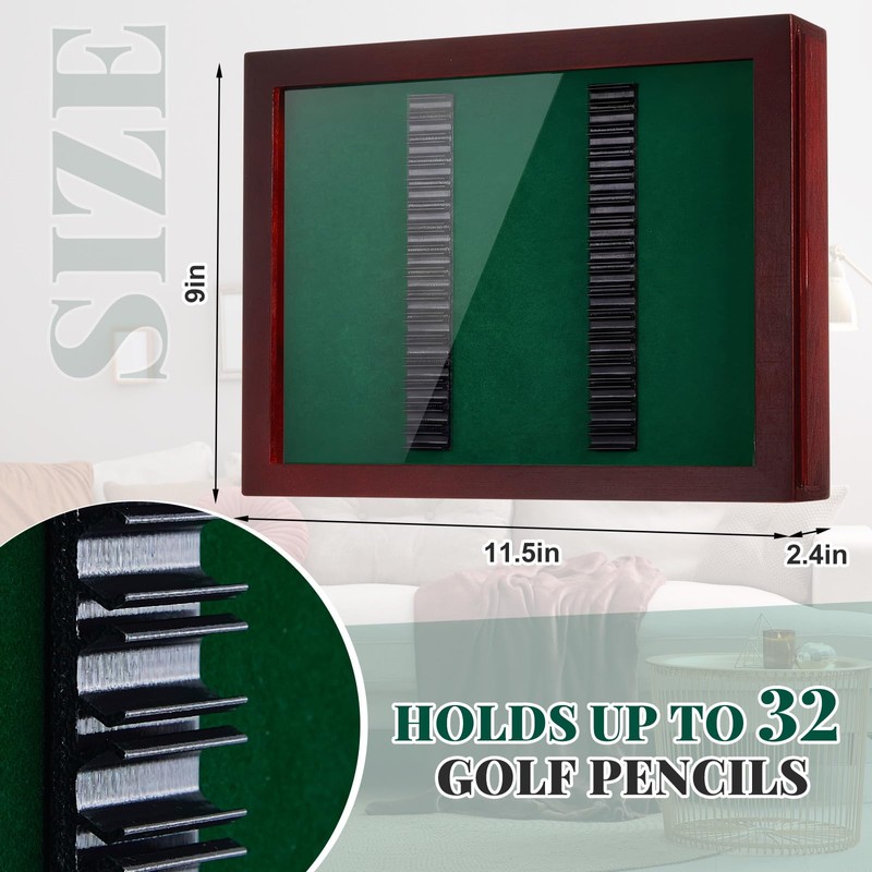 BrightRow Golf Pencil Display Case Holds 32 Round or Hexagonal