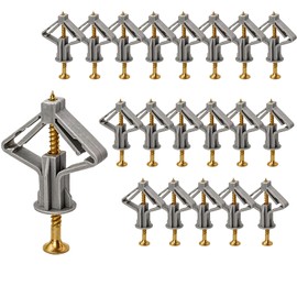 Hollow Wall Anchors for Drywall, Plastic Butterfly Kit with Screws, 20 Sets