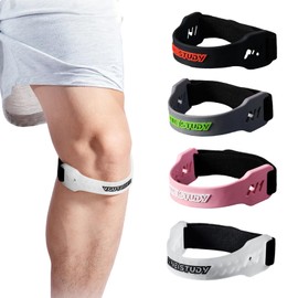QINGZY Pack of 4 Patella Tendon Brace Adjustable Patella Knee Support for Women, Men & Teenagers, Knee Support for Sports, Jumpers Knee, Tendonitis, Osteoarthritis